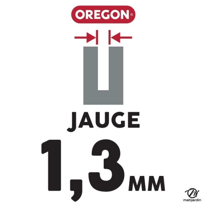 Guide tronçonneuse Oregon 33 cm. .325" 1,3 mm 56 maillons 130MLBK095 Micro Lite