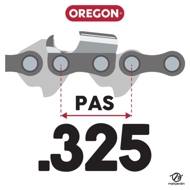 Guide tronçonneuse Oregon 33 cm. .325" 1,3 mm 56 maillons 130MLBK095 Micro Lite