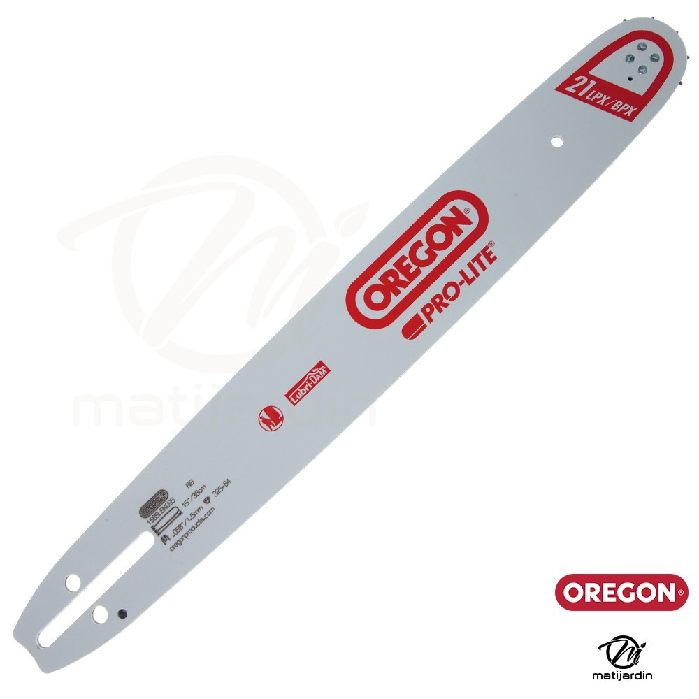 Guide Chaîne Tronçonneuse Oregon Pro-Lite 158SLBK095 - Léger, étroit, Lubrification Optimisée - Pour 35-65cc