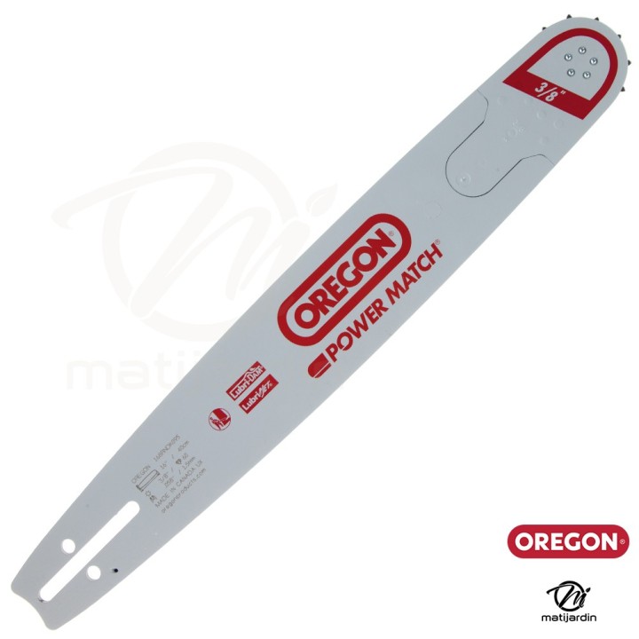 Guide tronçonneuse Oregon 40 cm. 3/8" 1,5 mm 60 maillons 168RNDK095 Power Match