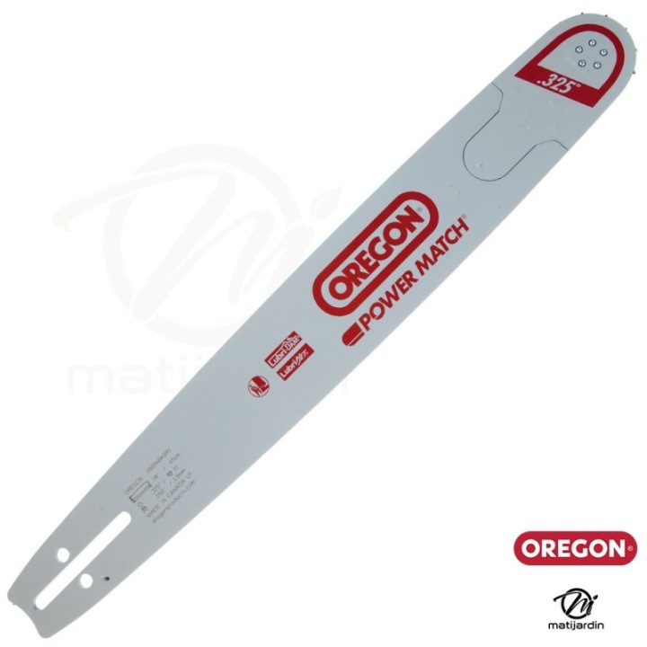 Guide tronçonneuse Oregon 45 cm. .325" 1,5 mm 72 maillons 188RNBK095 Power Match