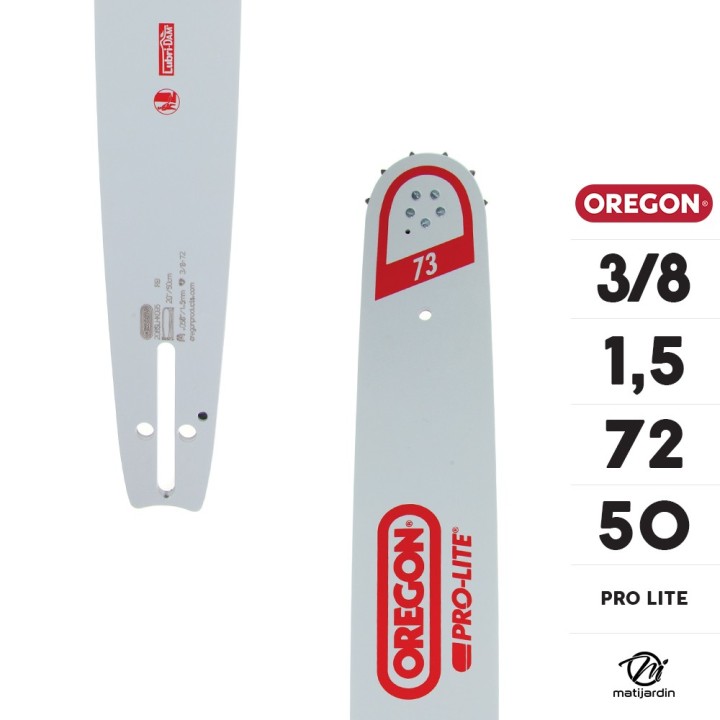 Guide tronçonneuse Oregon 50 cm. 3/8" 1,5 mm 72 maillons 208SLHK095 Pro Lite