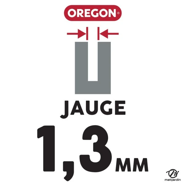 Guide tronçonneuse Oregon 33 cm. .325" 1,3 mm 56 maillons 130MLBK041 Micro Lite