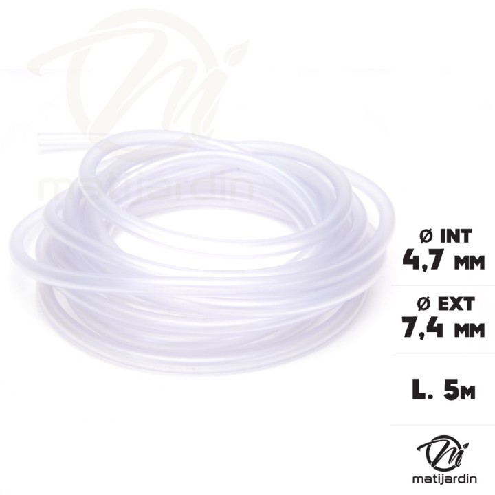 Durite essence en nylon Ø int. 4,7 mm x 5 m