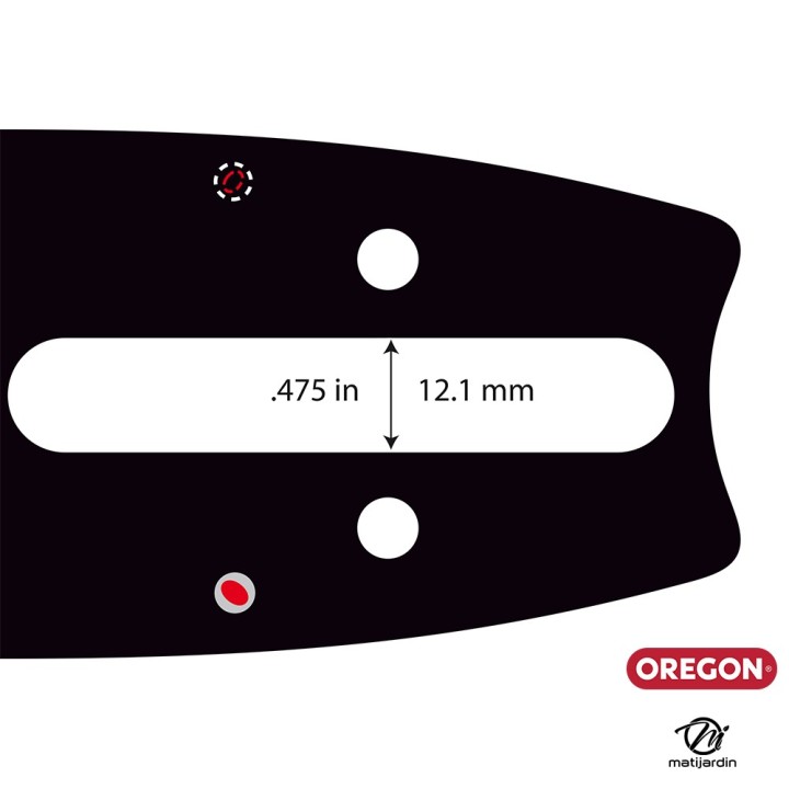Guide tronçonneuse Oregon 90 cm. 3/8" 1,6 mm 114 maillons 363RNDD025 Power Match
