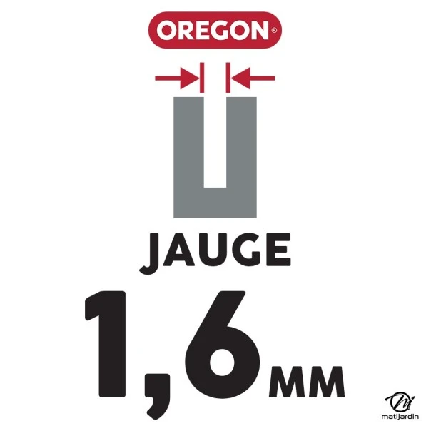 Guide tronçonneuse Oregon 90 cm. 3/8" 1,6 mm 115 maillons 363ATLD009 Hard nose