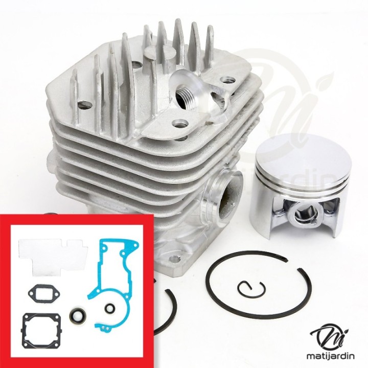 Cylindre piston adaptable pour tronçonneuse Stihl 044, MS440 + pochette de joints. Diamètre 50 mm