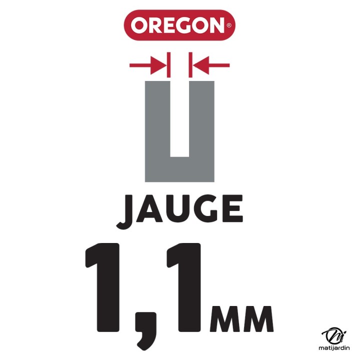 Guide tronçonneuse Oregon 30 cm. 3/8"LP 1,1 mm 44 maillons 124MLEA074 Micro Lite