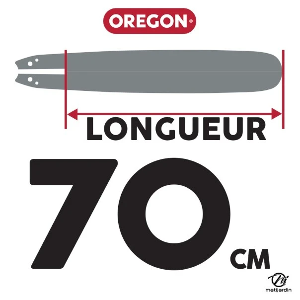 Guide tronçonneuse Oregon 70 cm. 3/8" 1,6 mm 92 maillons 288ATMD009 Hard nose