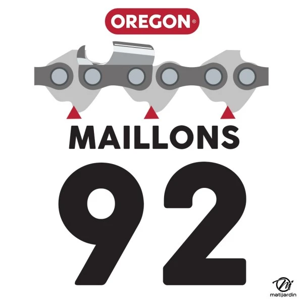 Guide tronçonneuse Oregon 70 cm. 3/8" 1,6 mm 92 maillons 288ATMD009 Hard nose
