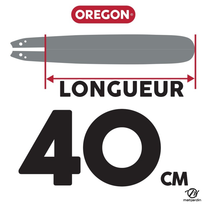 Guide tronçonneuse Oregon 40 cm. .325" 1,6 mm 67 maillons 163SFGD025 Pro Am