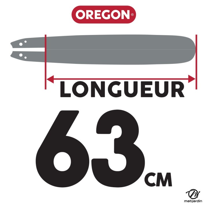 Guide tronçonneuse Oregon 63 cm. 404" 1,6 mm 80 maillons 253RNFE031 Power Match
