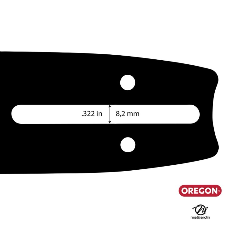 Guide tronçonneuse Oregon 45 cm. .325" 1,3 mm 72 maillons 180SLGK041 Pro Lite