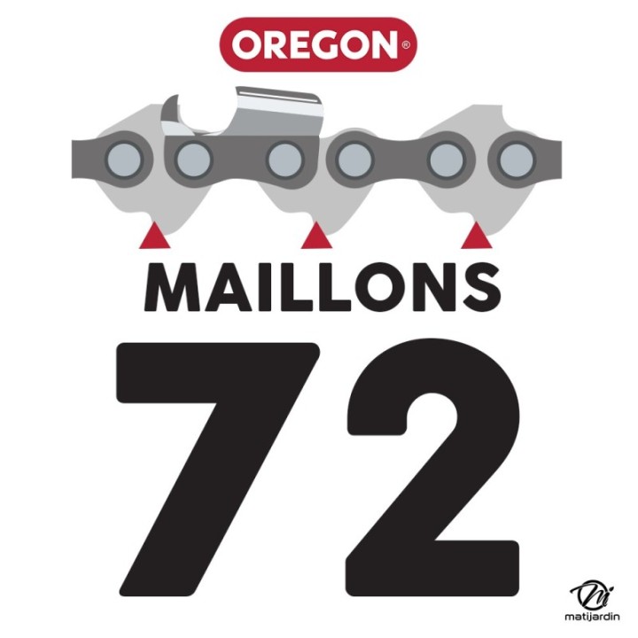 Guide tronçonneuse Oregon 45 cm. .325" 1,5 mm 72 maillons 188SLGK041 Pro Lite