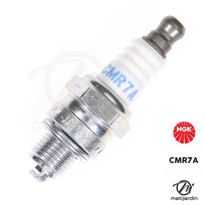 Bougie d'allumage NGK pour tondeuse, tronçonneuse. Type CMR7A