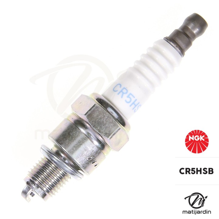 Bougie d'allumage NGK pour tondeuse, tronçonneuse. Type CR5HSB