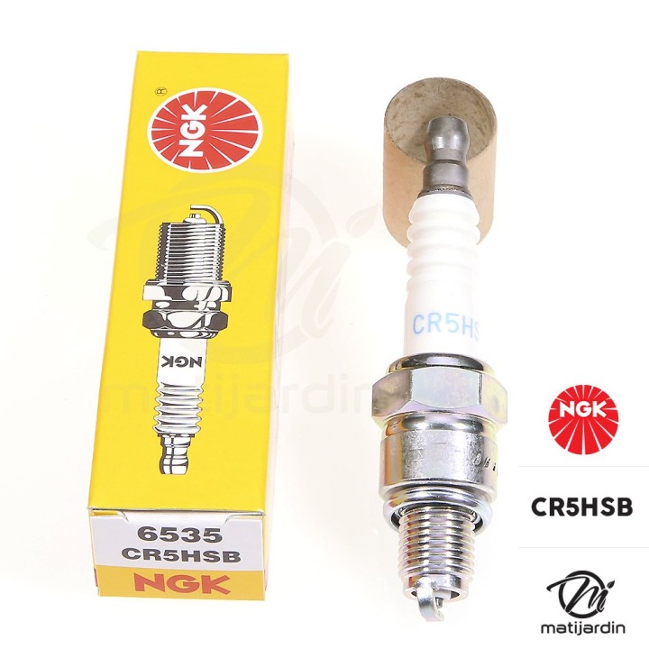 Bougie d'allumage NGK pour tondeuse, tronçonneuse. Type CR5HSB