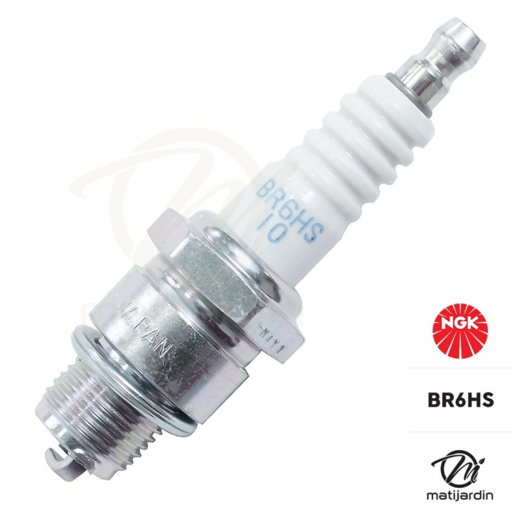 Bougie d'allumage NGK pour débroussailleuse, tronçonneuse. Type BR6HS