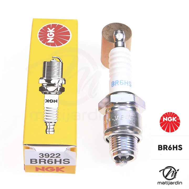 Bougie d'allumage NGK pour débroussailleuse, tronçonneuse. Type BR6HS