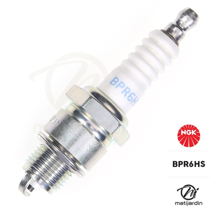 Bougie d'allumage NGK pour tondeuse, tronçonneuse. Type BPR6HS