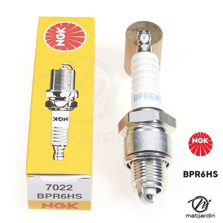 Bougie d'allumage NGK pour tondeuse, tronçonneuse. Type BPR6HS