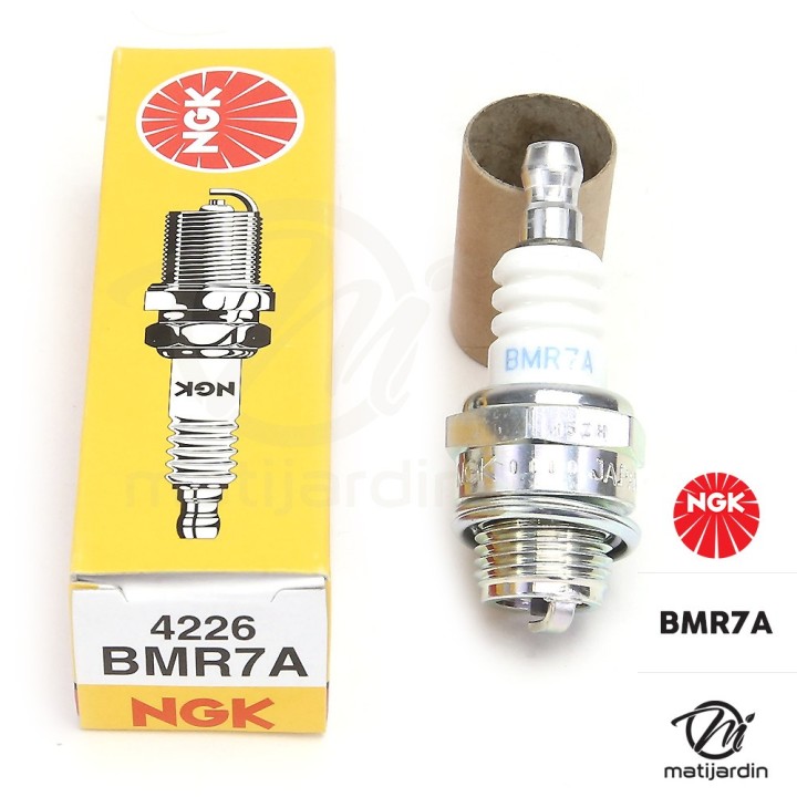 Bougie d'allumage NGK pour tondeuse, tronçonneuse. Type BMR7A