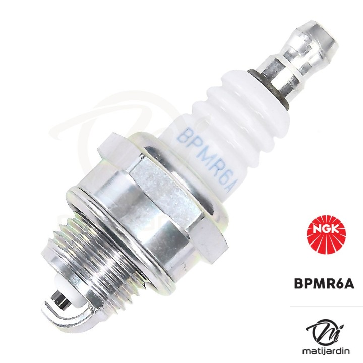 Bougie d'allumage NGK pour tondeuse, tronçonneuse. Type BPMR6A