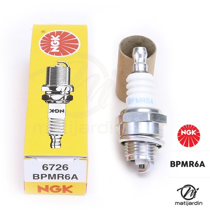 Bougie d'allumage NGK pour tondeuse, tronçonneuse. Type BPMR6A