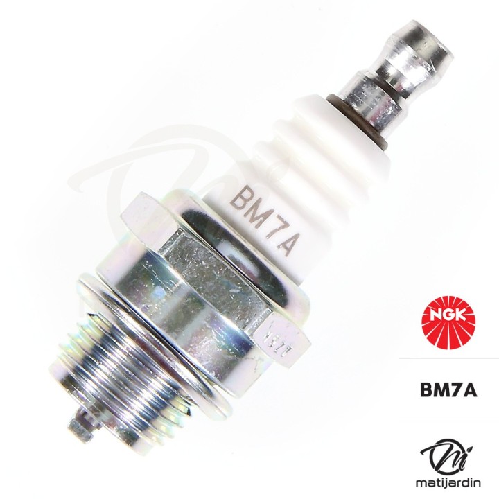 Bougie d'allumage NGK pour tondeuse, tronçonneuse. Type BM7A