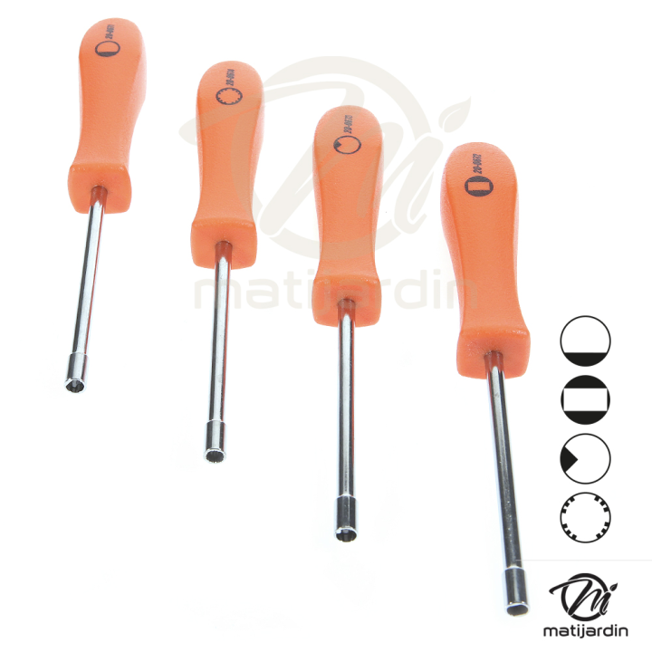Tournevis pour carburateur. Kit de 4 tournevis