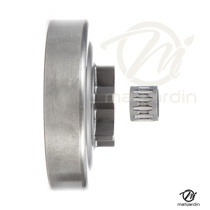 Pignon pour tronçonneuse Husqvarna, Dolmar, Jonsered, Partner 3/8"LP. 6 dents. Hauteur cloche 13,8 mm