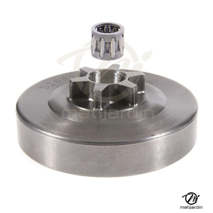 Pignon pour tronçonneuse Mc Culloch 3/8"LP. 6 dents. Hauteur cloche 15 mm