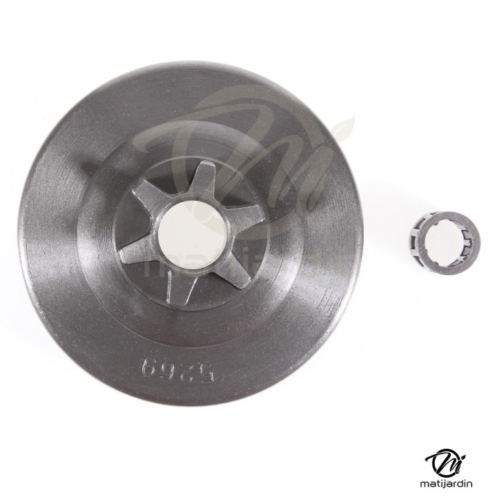 Pignon pour tronçonneuse Mc Culloch 3/8"LP. 6 dents. Hauteur cloche 15 mm