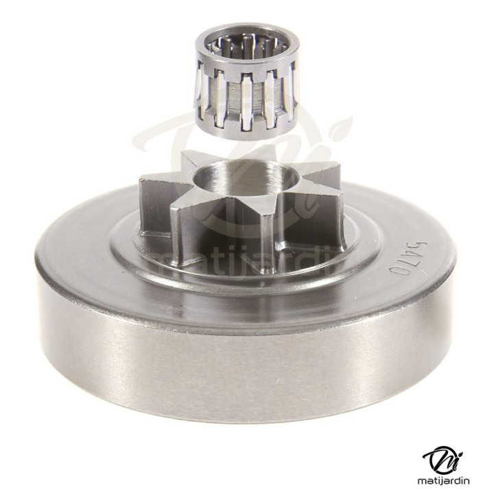 Pignon pour tronçonneuse Solo 3/8". 7 dents. Hauteur cloche 16,7 mm