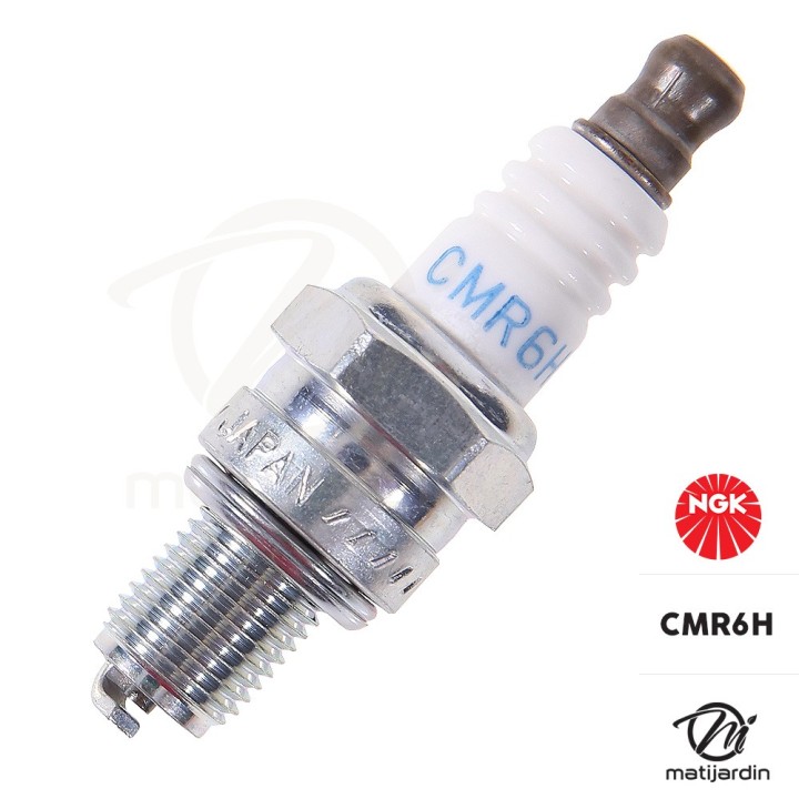 Bougie d'allumage NGK pour tondeuse, tronçonneuse. Type CMR6H