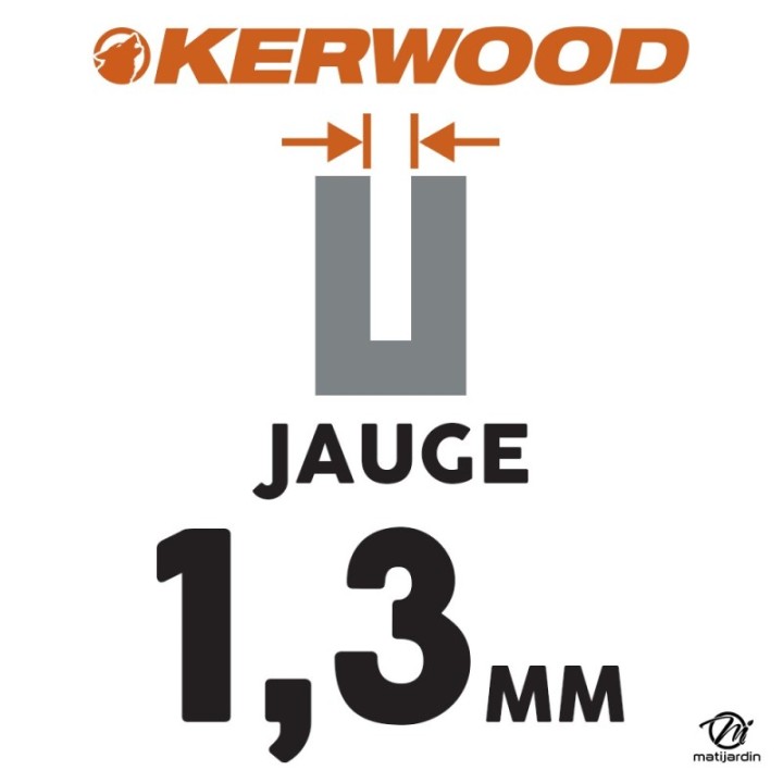 Kit Kerwood guide + chaîne tronçonneuse 35 cm, 3/8"LP 1,3 mm. 50 maillons