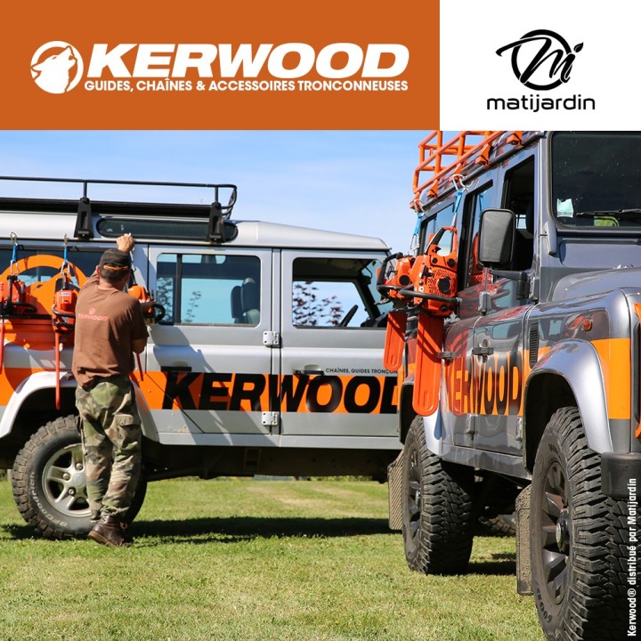 Guide tronçonneuse Kerwood 38 cm 3/8" 1,5 mm. 56 maillons. 15A3KSWC