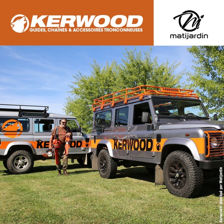 Guide tronçonneuse Kerwood 33 cm .325 1,3 mm. 56 maillons. 13C2KSWB