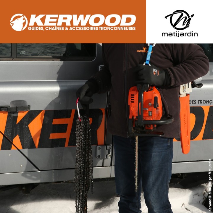 Guide tronçonneuse Kerwood 40 cm 3/8" 1,5 mm. 60 maillons. 16A3KNWC