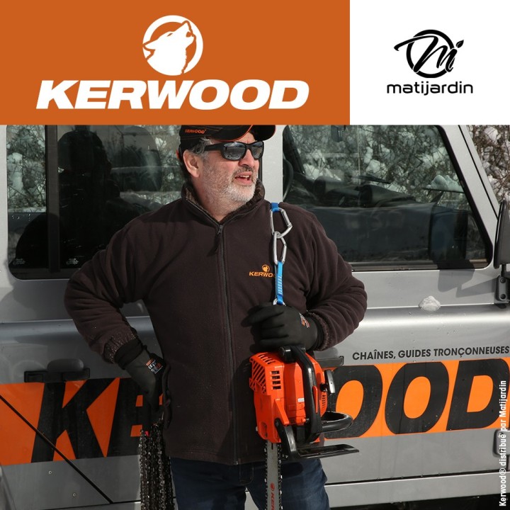 Guide tronçonneuse Kerwood 40 cm 3/8" LP. 1,3 mm. 57 maillons. 16B2KCWB