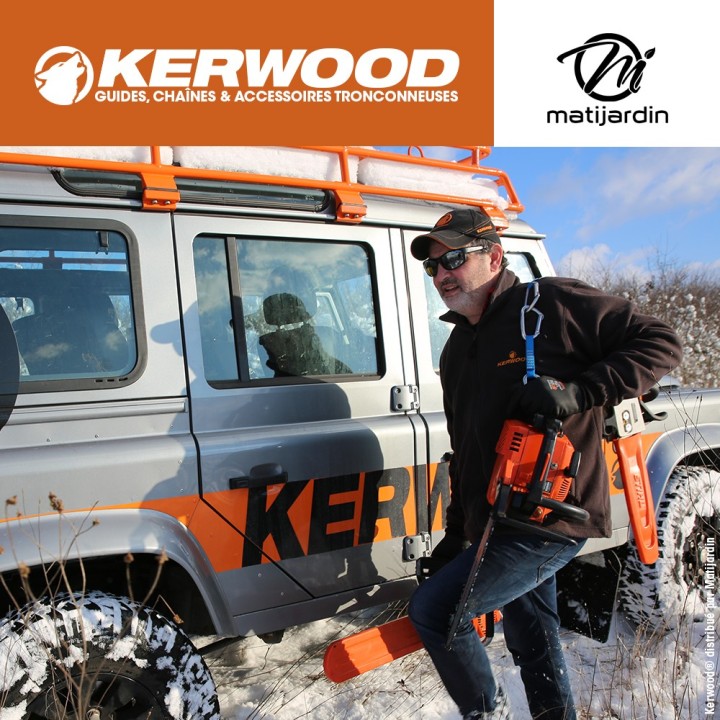 Guide tronçonneuse Kerwood 45 cm 3/8" 1,5 mm. 68 maillons. 18A3KLWC