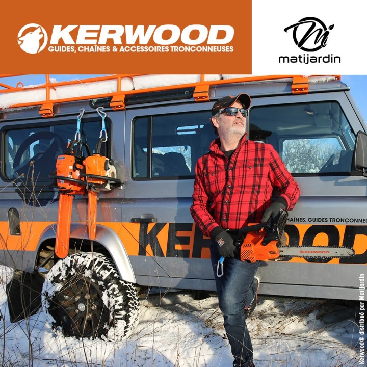 Guide tronçonneuse Kerwood 50 cm .325" 1,3 mm. 78 maillons. 20C2KLWA