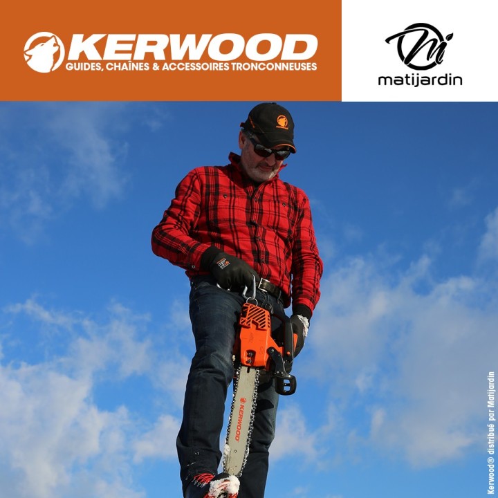 Guide tronçonneuse Kerwood 40 cm. 3/8"LP 1,3 mm. 56 maillons. 16B2KCWA