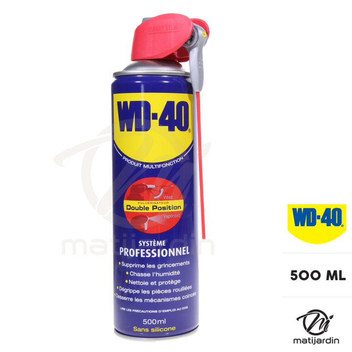 Dégrippant WD40. 500 ml. Nettoyant, dégrippant, lubrifiant. Protège humidité corrosion