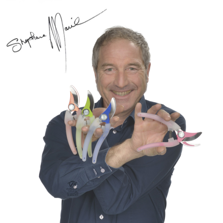 Sécateur Clarity Bahco Pradines PG-05-Orange acier trempé. 20 mm. Confort. Made in France