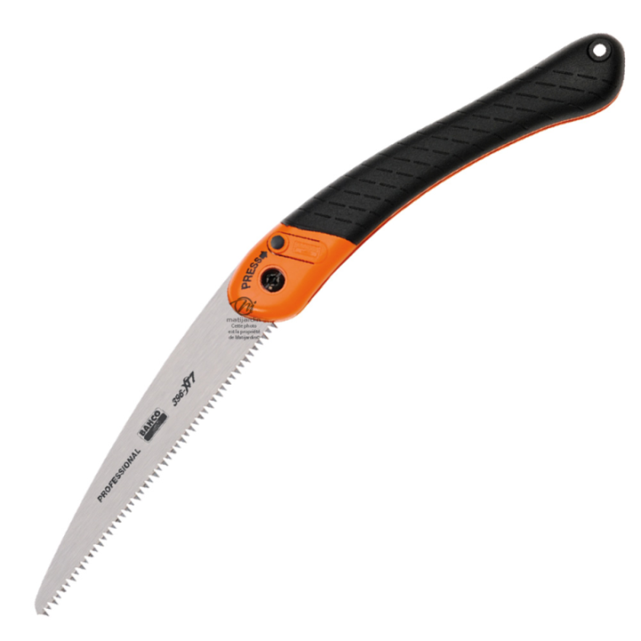 Scie couteau d'élagage 396-HP Bahco Pradines. Pliante. Trempée Hardpoint. Pro. Made in France