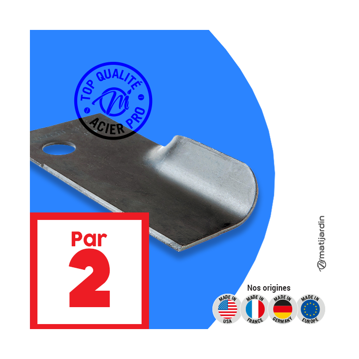 Lames tondeuses x2 pour Homelite 18". N° A01118K. Coupe 11,8 cm