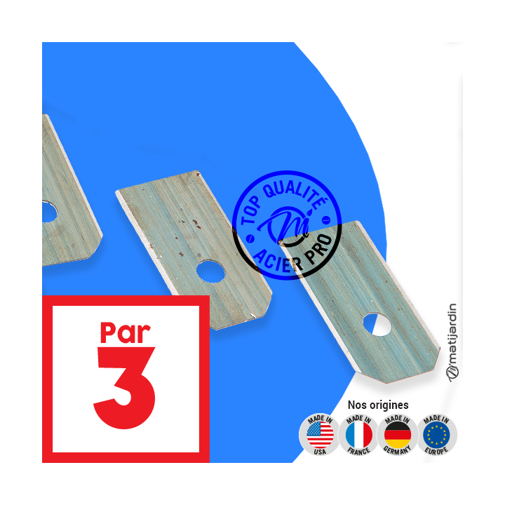 Lame tondeuse pour robot Husqvarna Automower 305. N° 535 13 88-01. Coupe 3,55 cm