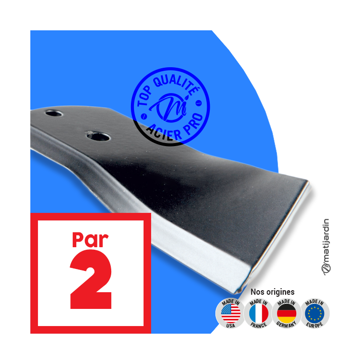 Lame tondeuse pour Stiga Villa I 102M. N° 1134-3764-01. Coupe 12 cm