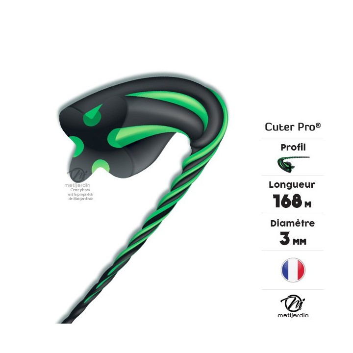 Fil débroussailleuse nylon Cuter'Pro 3 mm x 168 m. Hélicoïdal. Bobine. Par 2